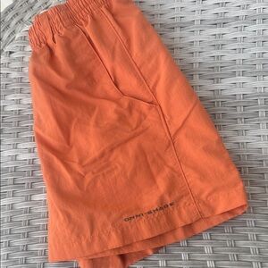 Vibrant Orange Kids Swim Trunks